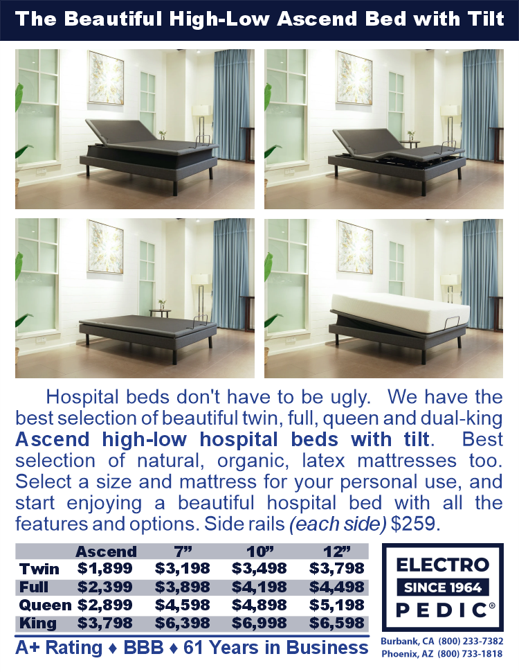 Ascend high-low bed with tilt